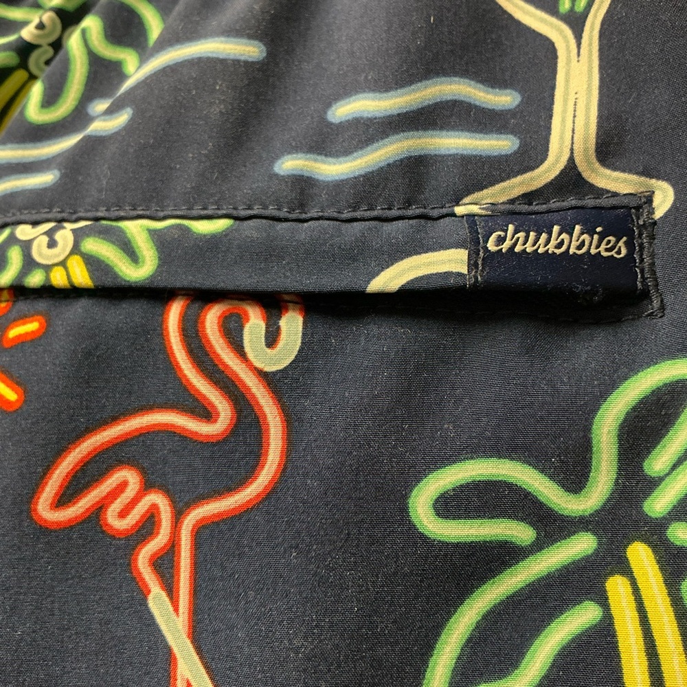Chubbies The Neon Lights 7” Inseam Stretch Swim Trunks Men’s Size Medium - Picture 4 of 9